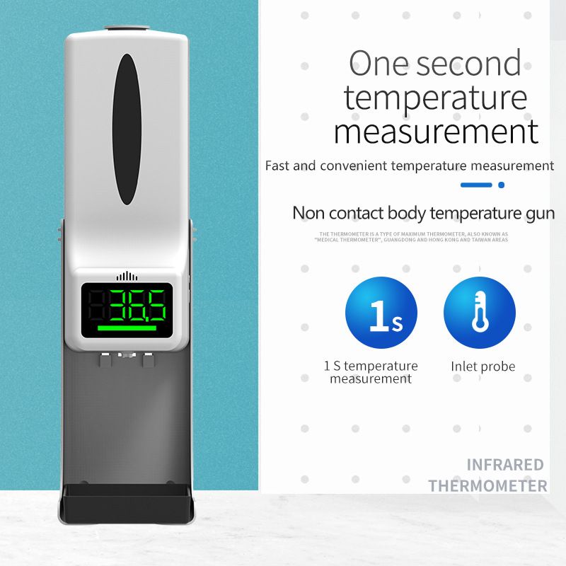 K9X Thermometer 2 in 1 Hand Sanitizer Dispenser Wall Infrared Thermometer