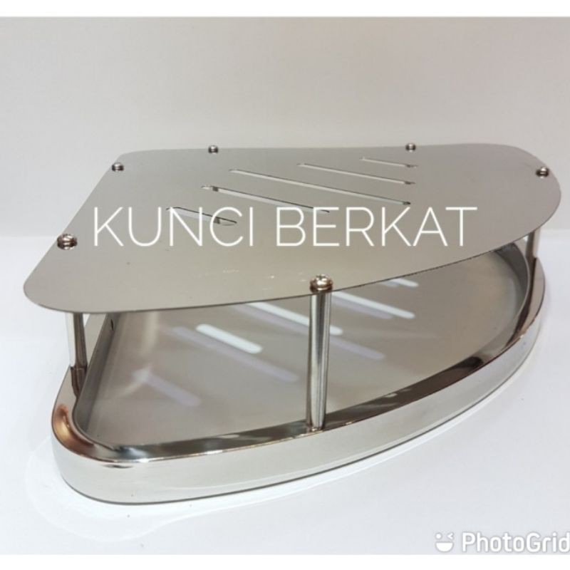 Rak sudut stainless/Accesories bath room/Aksesoris kamar mandi