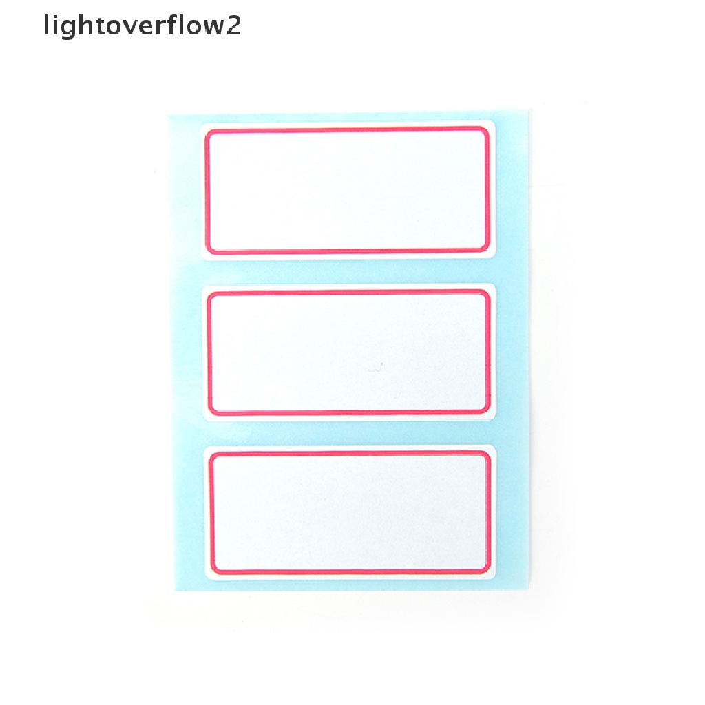 (lightoverflow2) 12 Lembar Stiker label Nama Kosong Bisa Ditulis