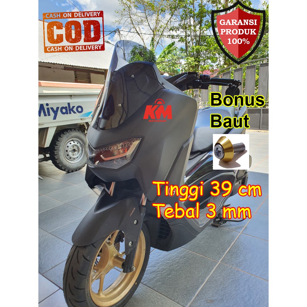 Visor NMax Old New 2020 2021 Model TDR Kaca Windshield N Max New Tinggi 39 cm Tebal 3 mm