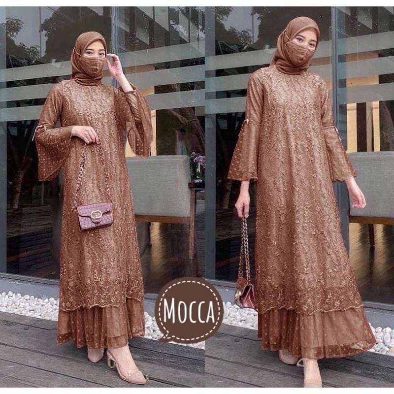 BJ - MAXI ANGEL DRESS BRUKAT TULLE / GAMIS PESTA