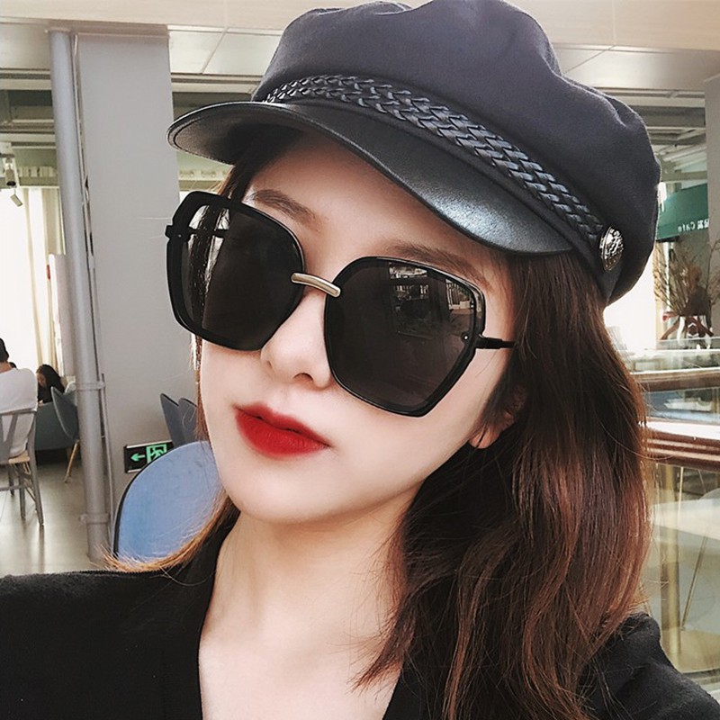 2020 Kacamata Hitam Retro Vintage Frame Besar Untuk Wanita