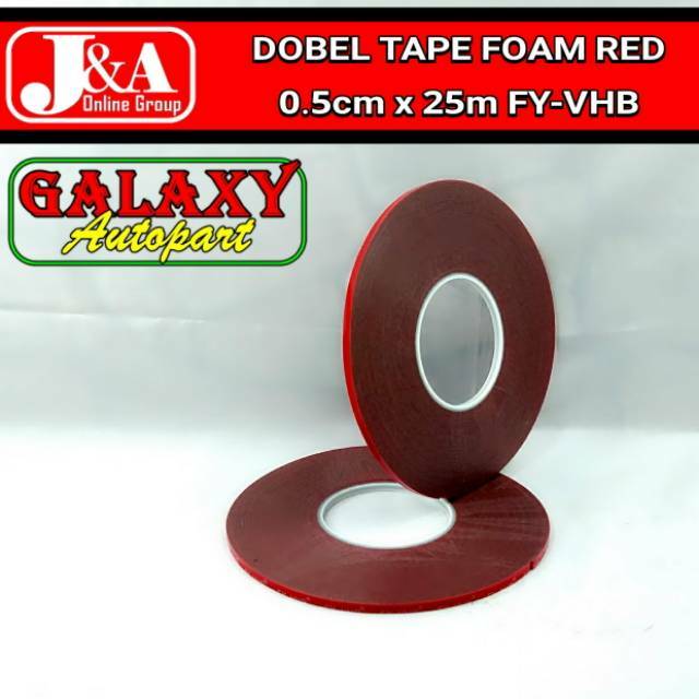 

Isolasi Bolak Balik / Double Tape 3M Merah 0.5cm x 25m