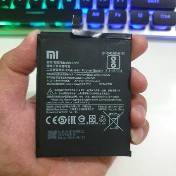 BATERAI BATRE BATRAI XIAOMI MIA2 / MI6X BN36 ORIGINAL COPOTAN