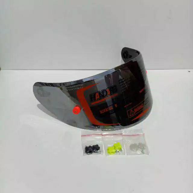 Paket Kaca Visor Flat iridium blue + silver + TOPost NHK rx9+GM Race pro