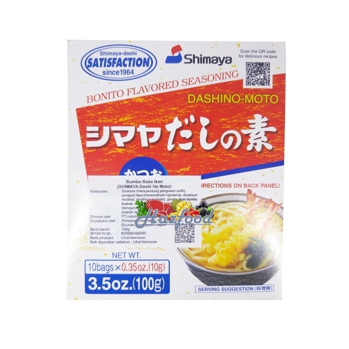 

Shimaya Dashinomoto Kaldu penyedap Rasa Ikan 10 x 10 Gram - 100 Gram