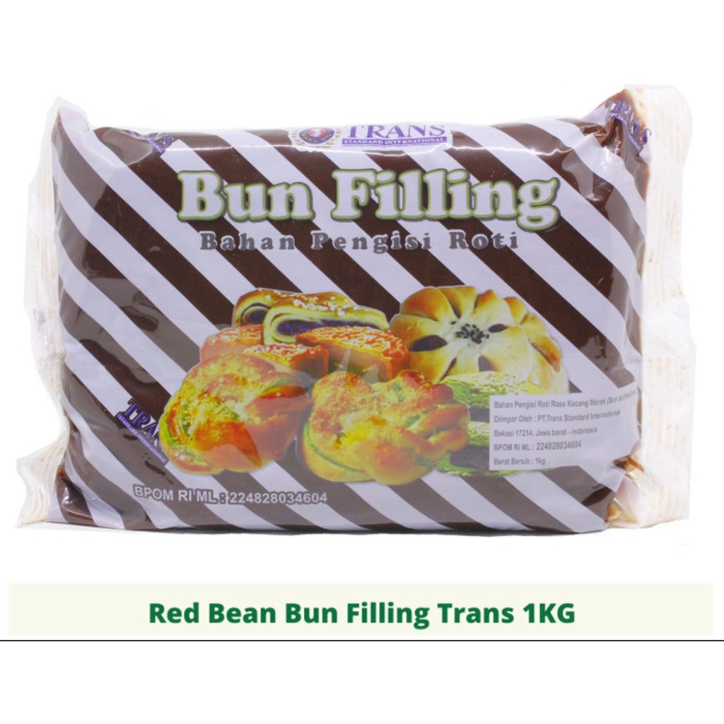 Trans Bun Filling Flavour Red Bean 1kg - Isian Roti Rasa Kacang Merah