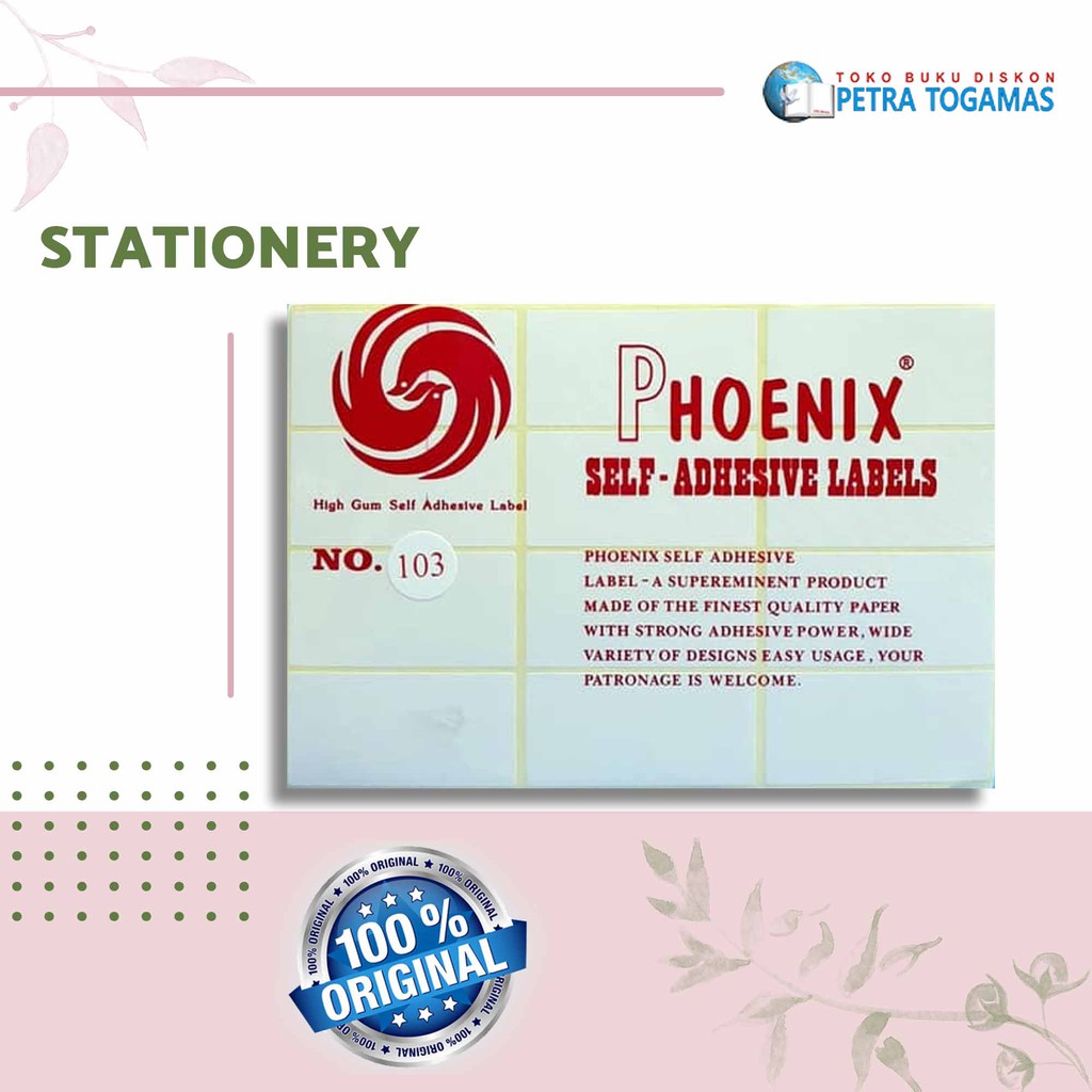 

STICKER LABEL HARGA 103/108/109/ PHOENIX