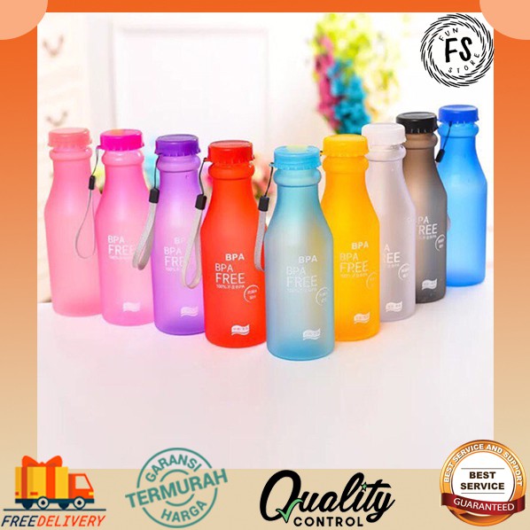 FUNSTORE BOTOL MINUM BPA FREE DOFF 500 ML GRATIS BUBBLE