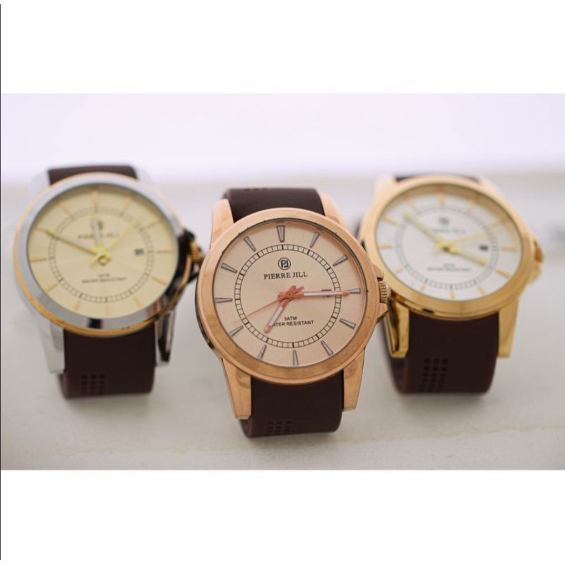 Jam Tangan Pria Sporty Pierre jill Tali Silicone Asli