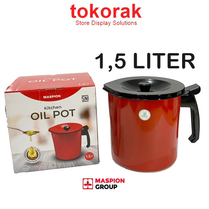 TEMPAT MINYAK MASPION OILPOT 1.5 LITER MAXIM OIL POT 1.5L 1,5 1,5L