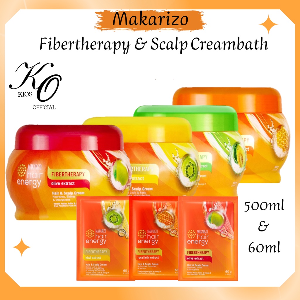 Makarizo Hair Energy Fibertherapy Hair &amp; Scalp Creambath 30ml/60ml/500ml