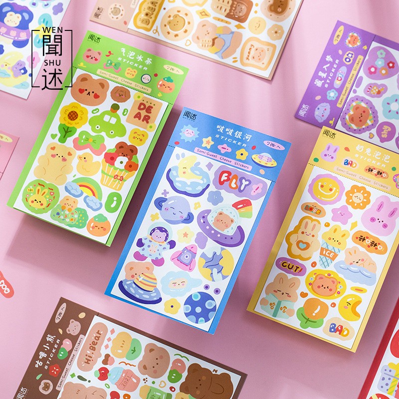 

Isi 2 Lembar Sticker Pack Decoration Cute Korean Style Semi Sweet