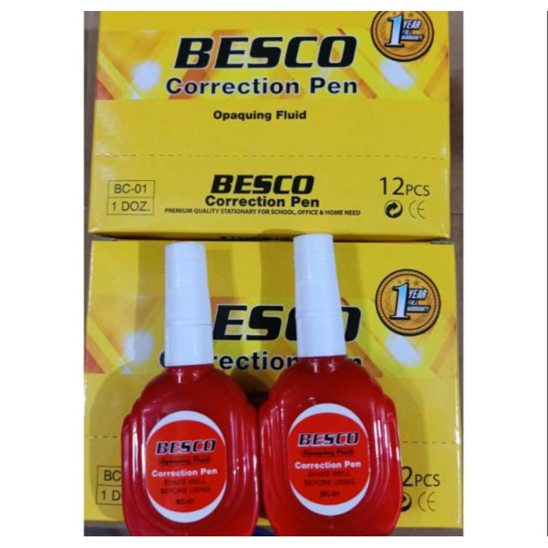 

Grosir TIP-X CORRECTION PEN BESCO ISI 12 PCS