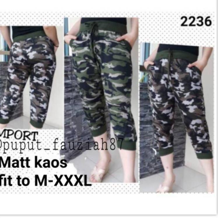 Terbaru.. Celana senam army wanita model Joker 7/8..bahan import dan lembut tebal