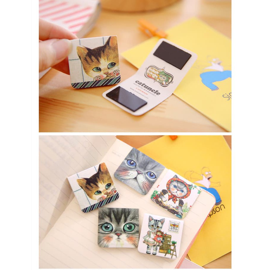 

Korean Cat Bookmark ,Pembatas Buku /Kertas Magnet Kucing Alat Tulis