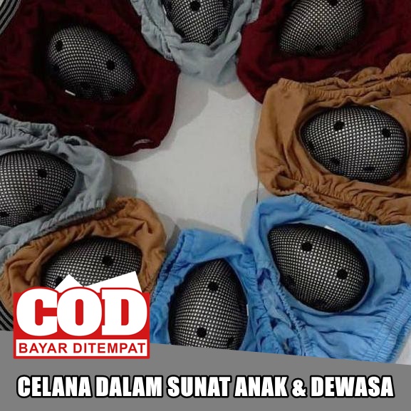 PROMO Sempak sunat dewasa celana dalam anak sunatan batok alat pelindung khitan ukuran S M L XL XXL 