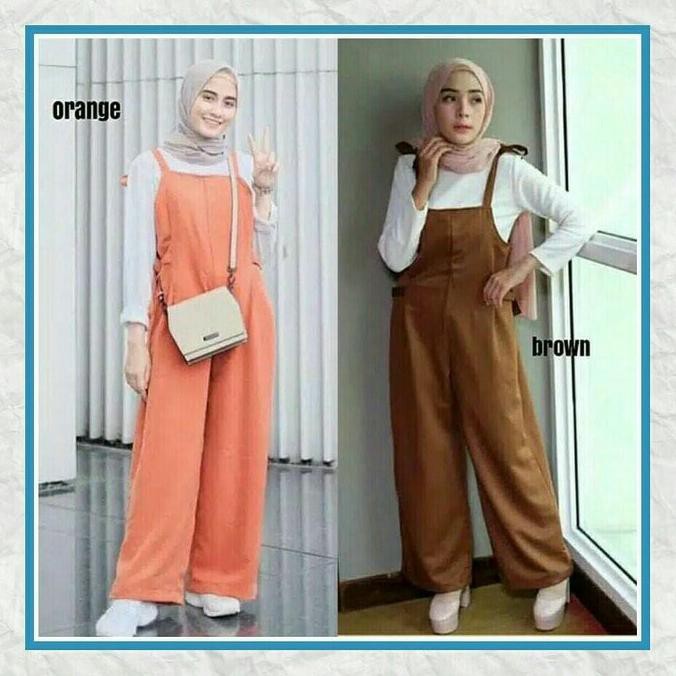 JUAL Baju Setelan Muslim/Baju Wanita/Zia Overall Set/Jumpsuit/Oberall/Hijab FREE ONGKIR