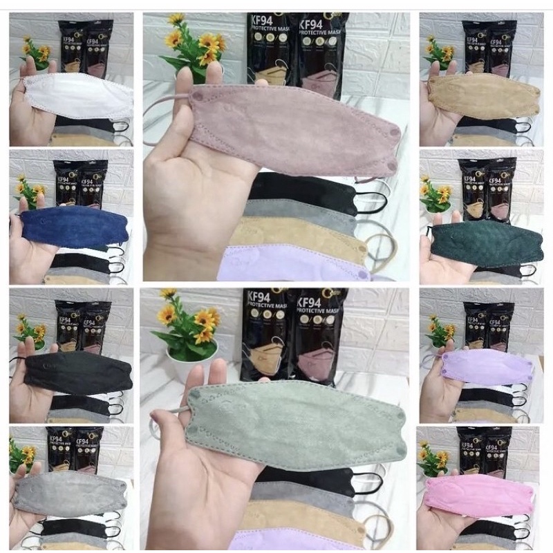 MASKER KF94 WARNA MIX NUDE SERIES ISI 10 PCS MASKER