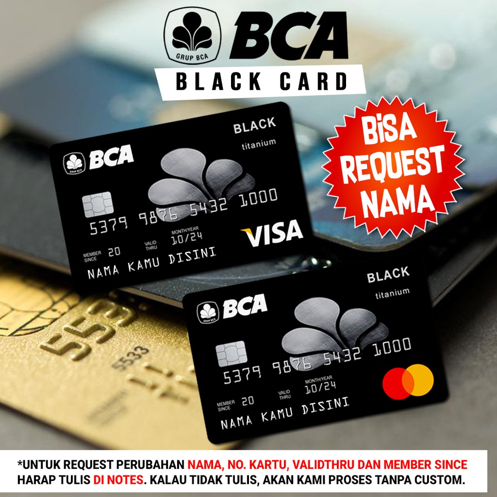 BLACK CARD PT2 | GARSKIN / STICKER KARTU ATM / SKIN KARTU ...