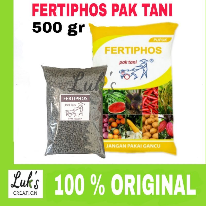 PUPUK FERTIPHOS PAK TANI HITAM 500 GR SP TSP pupuk fosfat