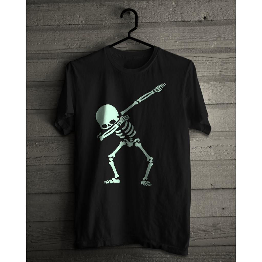 Kaos Dab Skull Dabbin Gaya Pahlawan Bertopeng Anime GID Glow In The Dark Distro