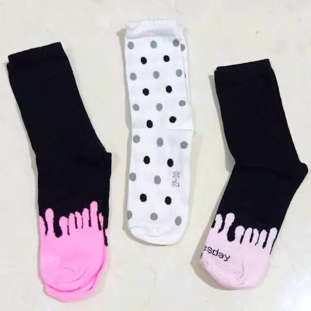 KAOS KAKI ANAK TK PEREMPUAN MOTIF LUCU KARAKTER KARTUN BAHAN KATUN HALUS