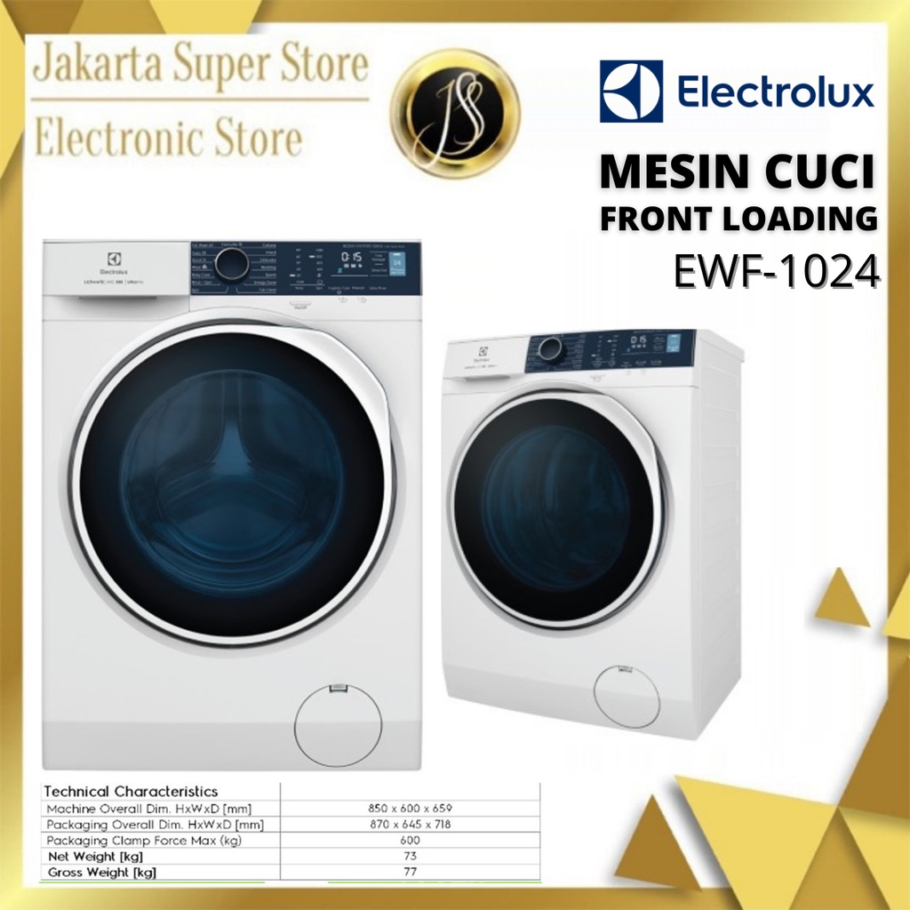 MESIN CUCI ELECTROLUX FRONT LOADING 10 KG EWF-1024