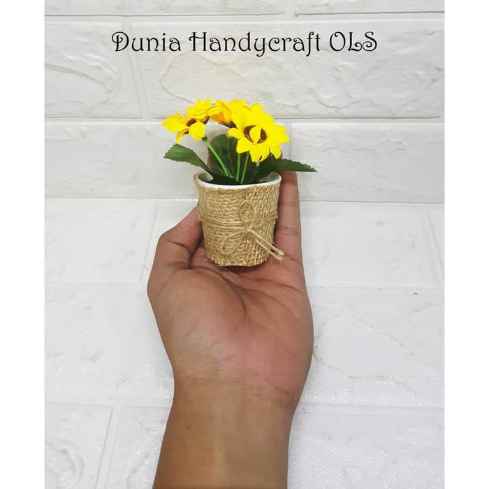 SUNFLOWER MINI Pajangan Bunga Imitasi Manis Cantik Murah Hiasan Dekor