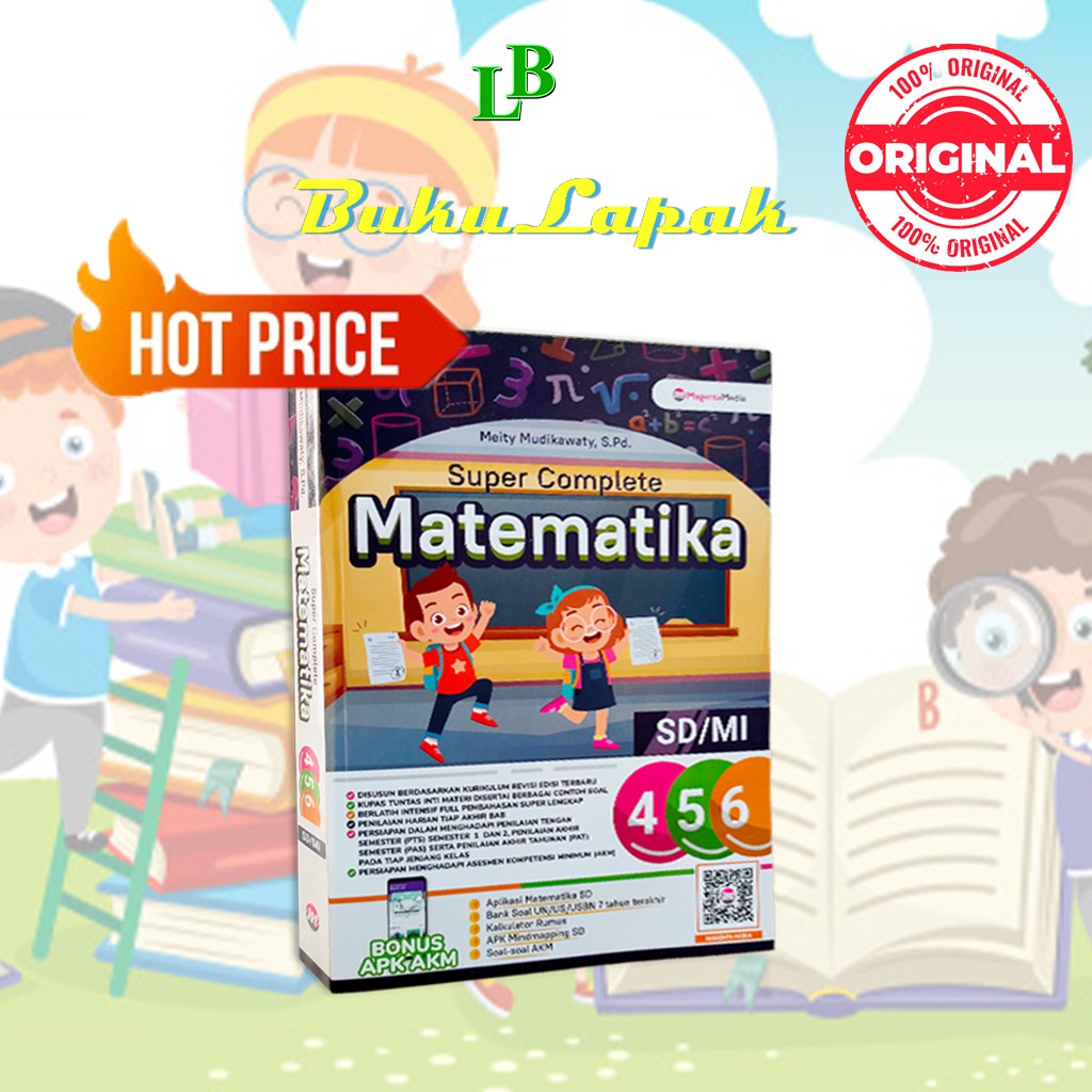 BUKU MATEMATIKA SD - SUPER COMPLETE MATEMATIKA SD KELAS 4, 5, 6 - BUKU AKM SD - BUKU SD