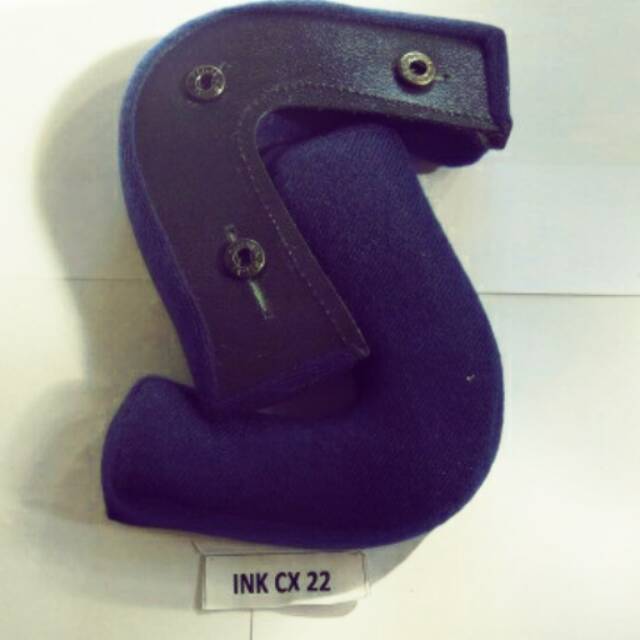 Busa pipi ink cx22 helm halfface warna biru dongker kancing besi