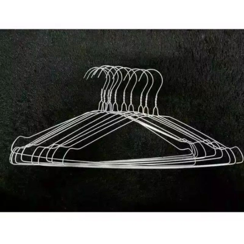 Vinztstore-Gantungan Baju Hanger Kawat Anti Karat Kuat Tidak Mudah Patah Stainless Kawat Baju Murah