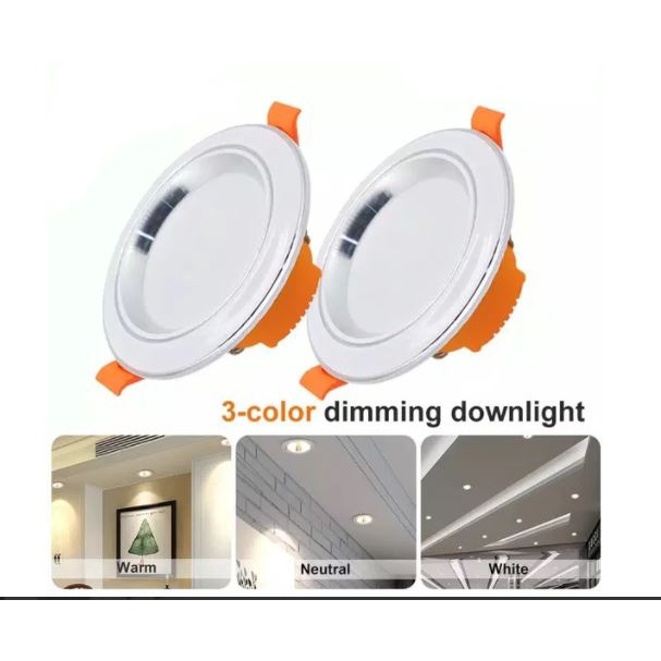 Lampu Downlight Led 3 warna Lampu Down light Plafon 3 Warna 5 watt