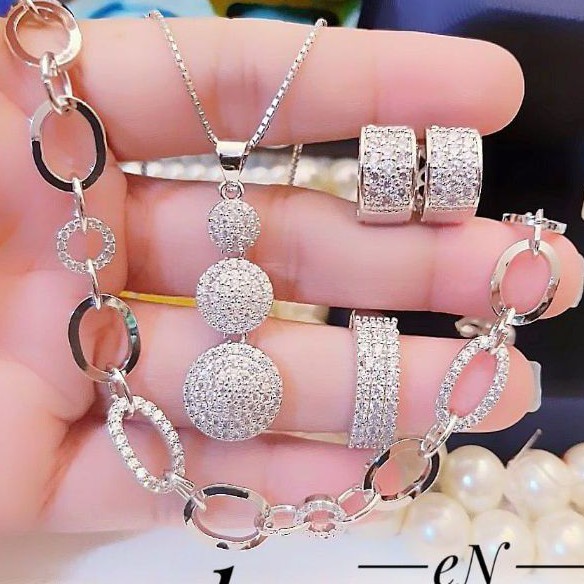 Xuping Silver Set Perhiasan Wanita W112