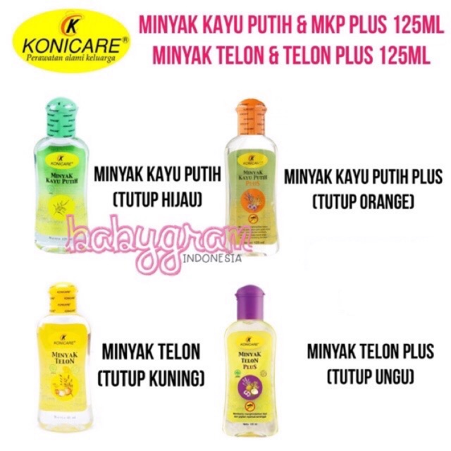 Konicare Minyak Telon 125ml / Telon Plus 125ml / Kayu Putih Plus 125ml / Kayu Putih Plus 125ml