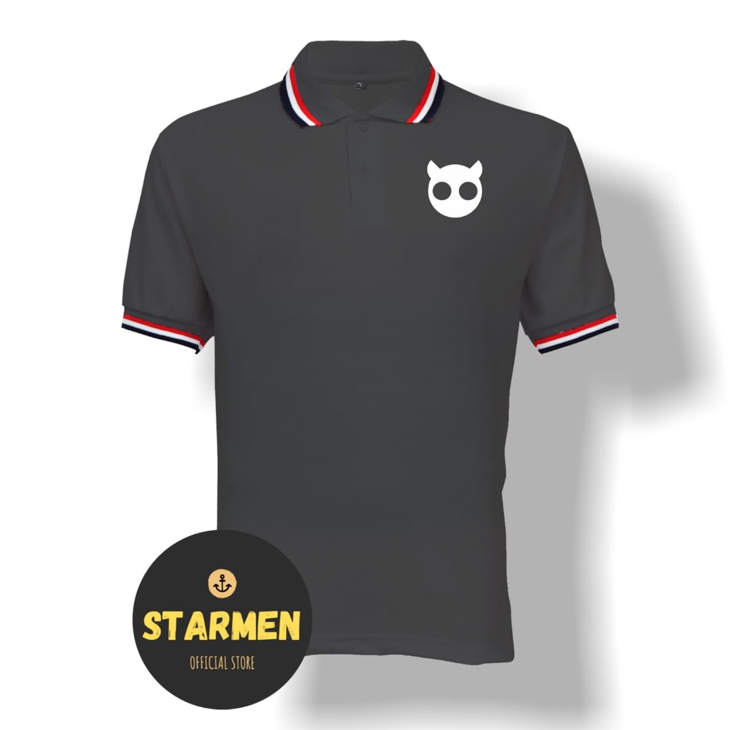 Kaos Polo Shirt Pria Kerah Logo DEVIL