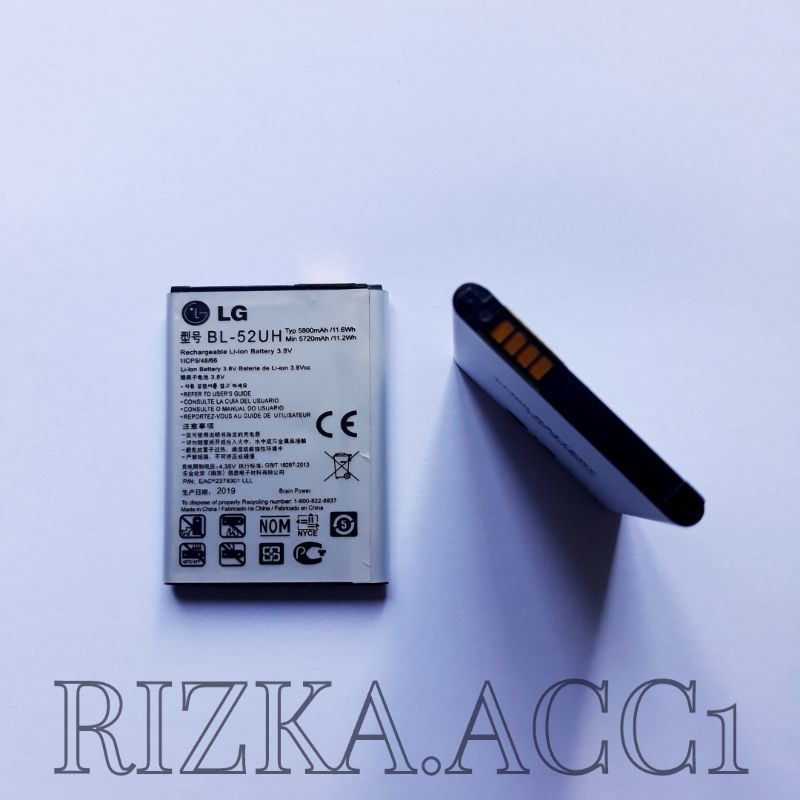 Baterai Hp LG L70 D285 L65 Dual F60 D280 BL-52UH BL52UH 52UH Battery Batre Hp