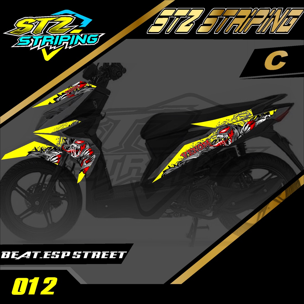 012 STZ, Stiker Striping Beat CBS / Beat Street 2016 - 2019 LIS VARIASI VENOM.