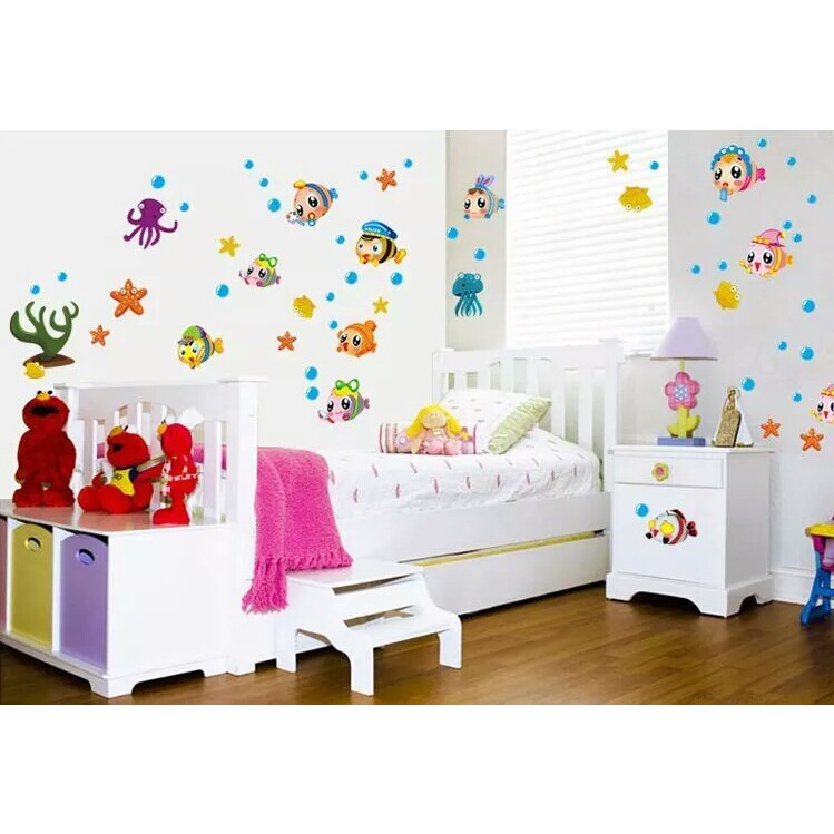 RELIZA WALLSTICKER / Stiker Dinding 60X90 FISH IKAN / WALL STICKER AY1933 Hiasan Dinding