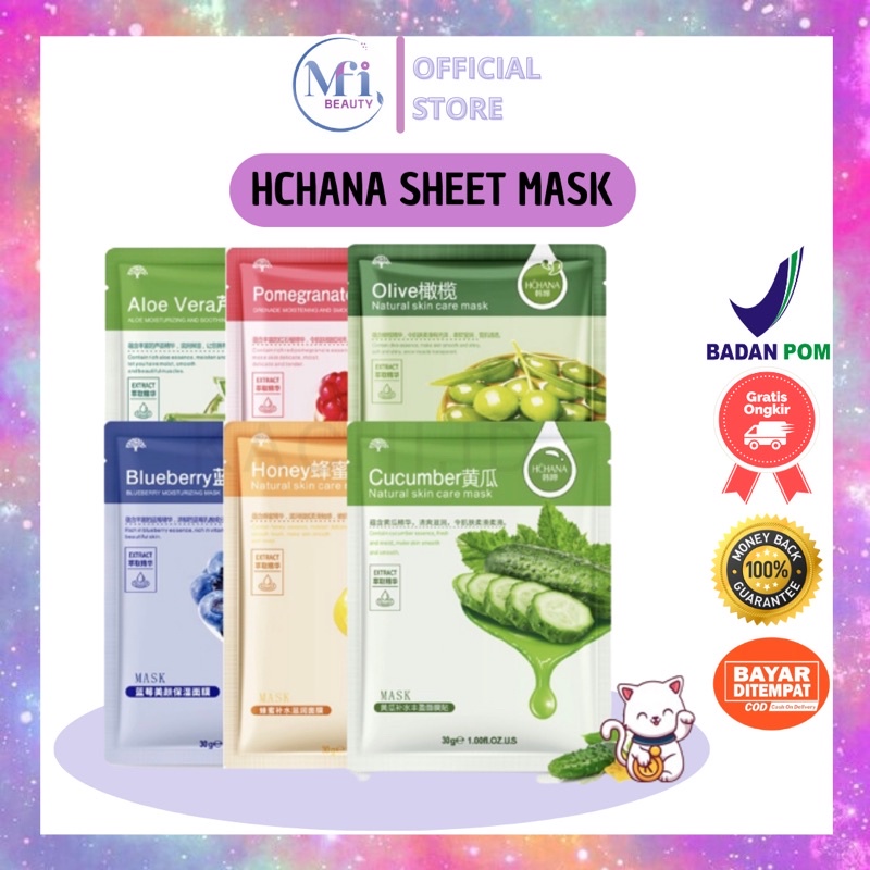 ROREC / HCHANA SHEET MASK NATURAL SKIN CARE MASK MASKER WAJAH