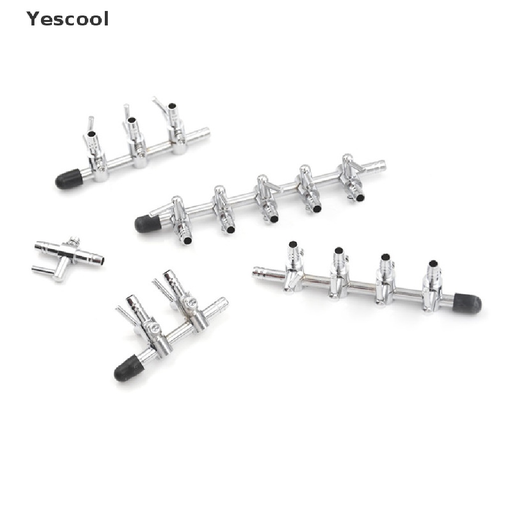 Yescool 1pc Katup Kontrol Aliran Udara Akuariumtangki Ikan Bahan Stainless Steel