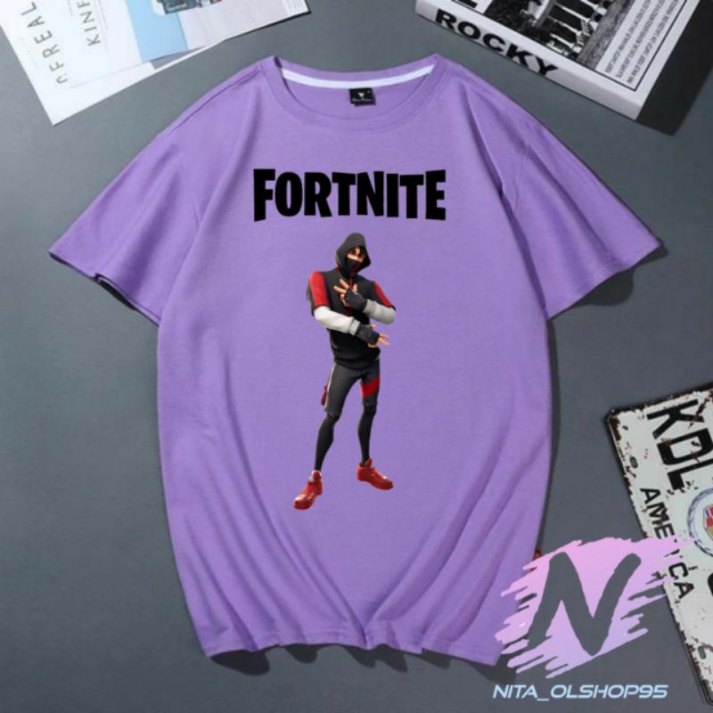 shirt kids fortnite karakter baju kaos anak mobile gamers