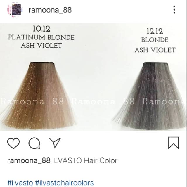 ILVASTO Hair Colours Cat Rambut 10.12 | 12.12 | Blonde Ash Violet