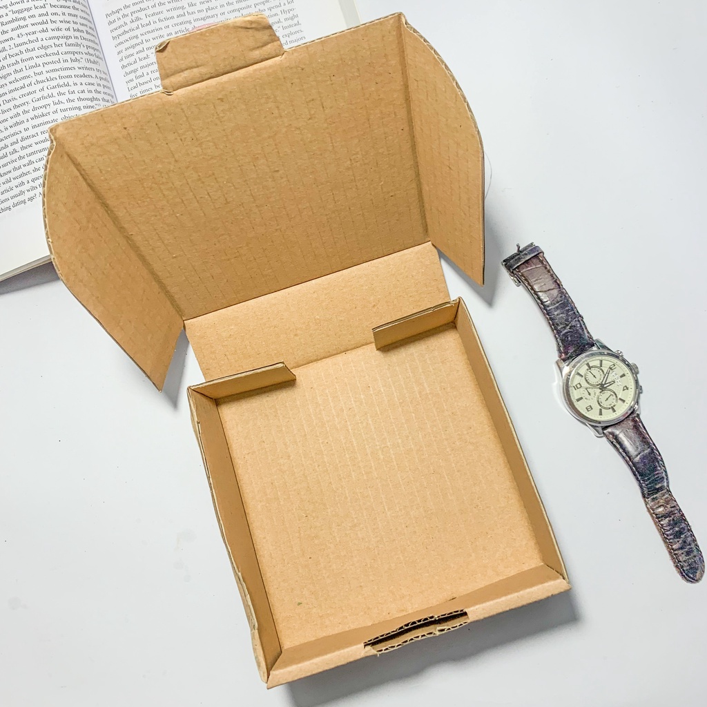 Kardus Die Cut 20x20x5 - Karton Box Dus Packaging Hampers Pizza Baju Kue Roti Brownies Polos Murah-1