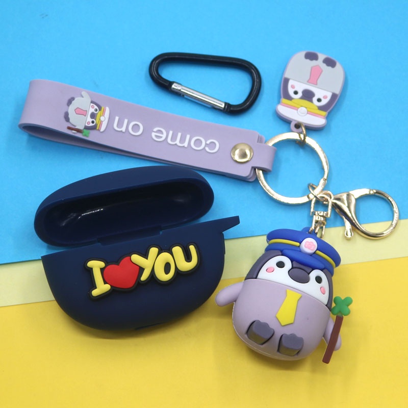 Casing Soft Case Silikon Motif Penguin Untuk Huawei Freebuds 4i