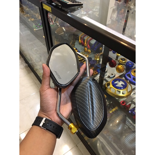 spion beat karbon/spion karbon honda/spion karbon tangkai chroom/spion