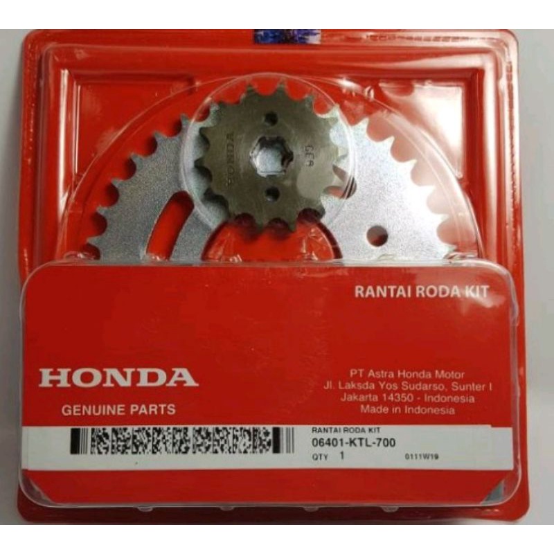 06401-KTL-700 HGP AHM 100% ORIGINAL GEARSET AHM SUPRA FIT NEW KARISMA SUPRA X125 06401KTL700