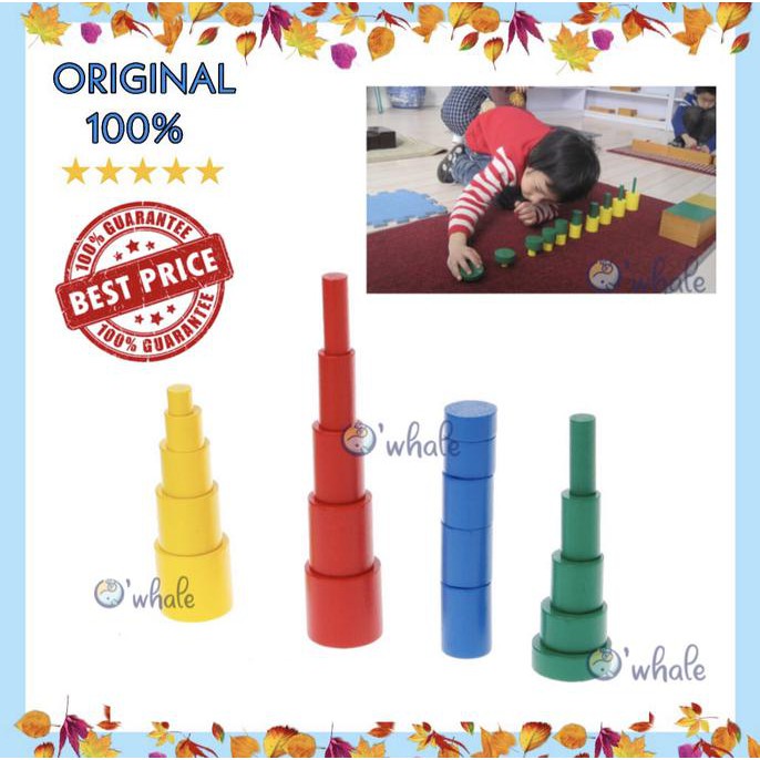Aparatus Montessori Knobless Cylinder / Mainan Edukasi Montessori