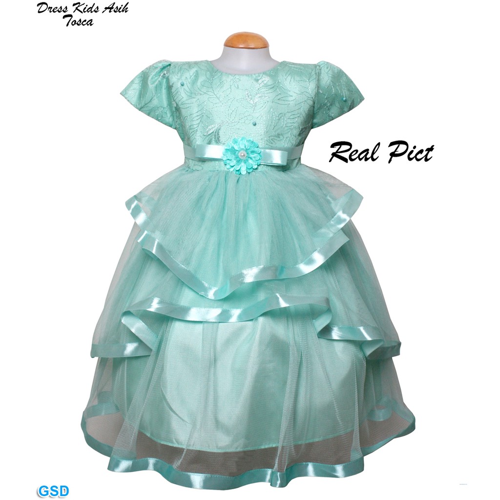 Dress Kids Asih/Gaun Pesta Anak/Baju Ulang Tahun Anak Elegant/Brukat Anak