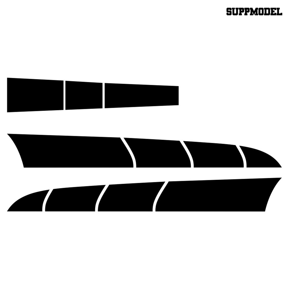 3pcs / Set D-1057 Stiker Strip Dekorasi Eksterior Mesin Mobil
